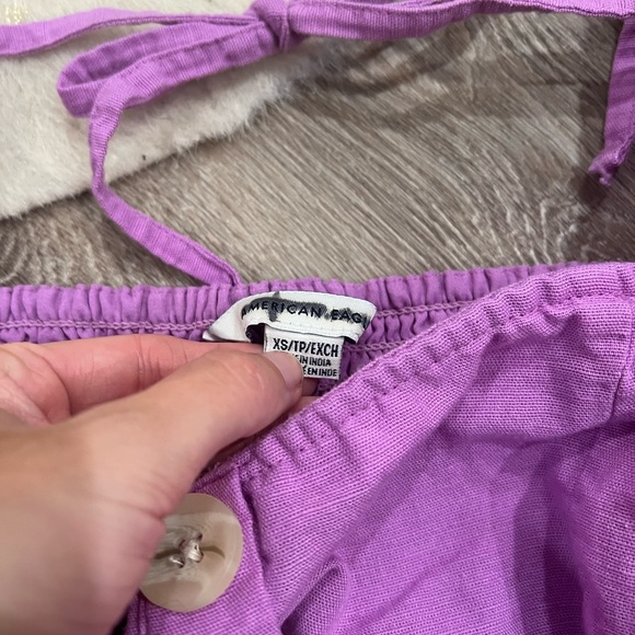 American eagle purple button down swears neck top - Picture 4 of 5
